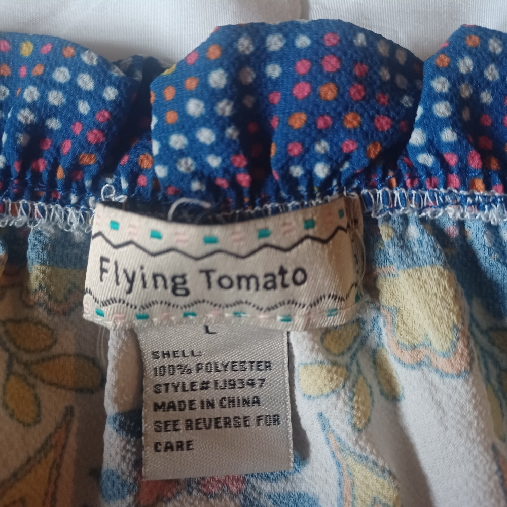 Flying Tomato Off The Shoulder Blouse Multicolor - Picture 2 of 10